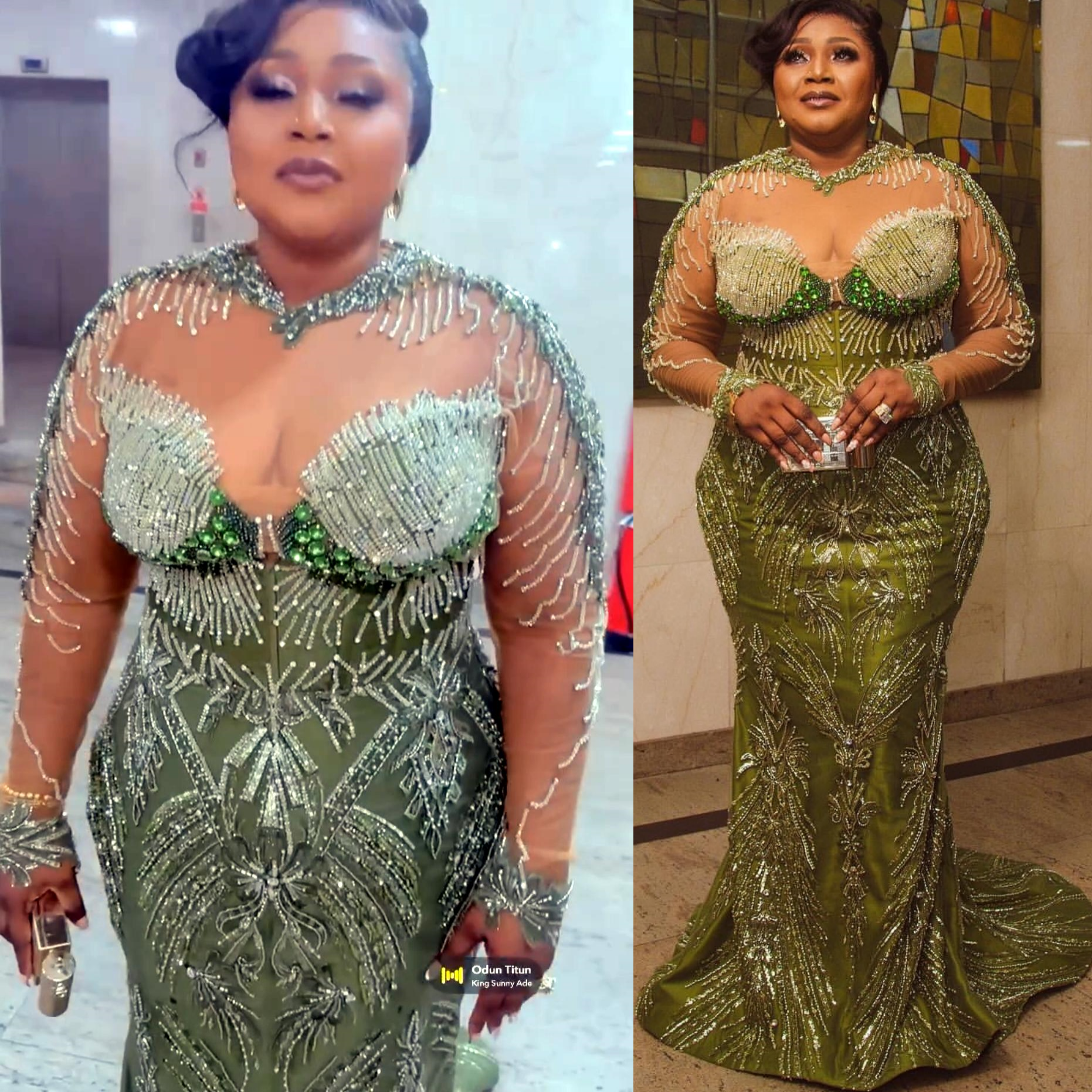 Olive Green Mermaid Prom Dresses 2025 Sequined Beaded Crystals Evening Formal Party Second Birthday Engagement Gowns Plus Size Dress For Special Occas