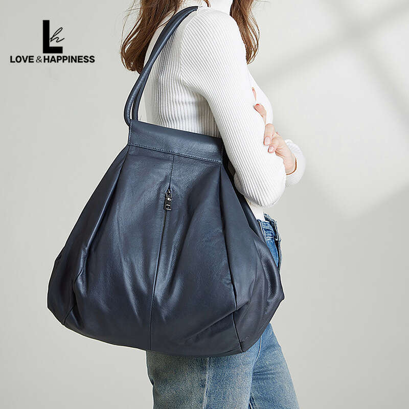 Tote Bag Soft Lazy New Autumn Style Shoulder Large Capacity High End Handbag Genuine Leather Women S Bag Lady Bags
