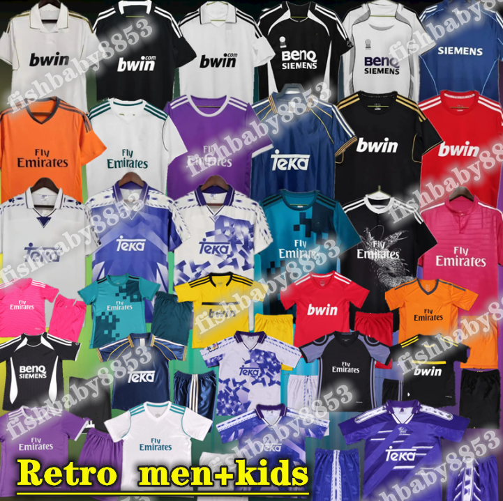 RONALDO 13 14 15 16 17 18 real Vintage madrids soccer jerseys KAKA SERGIO1997 1998 1999 00 01 02 03 04 05 06 07 10 11 12 BALE BENZEMA MODRIC mens KIDS football shirts Maillot