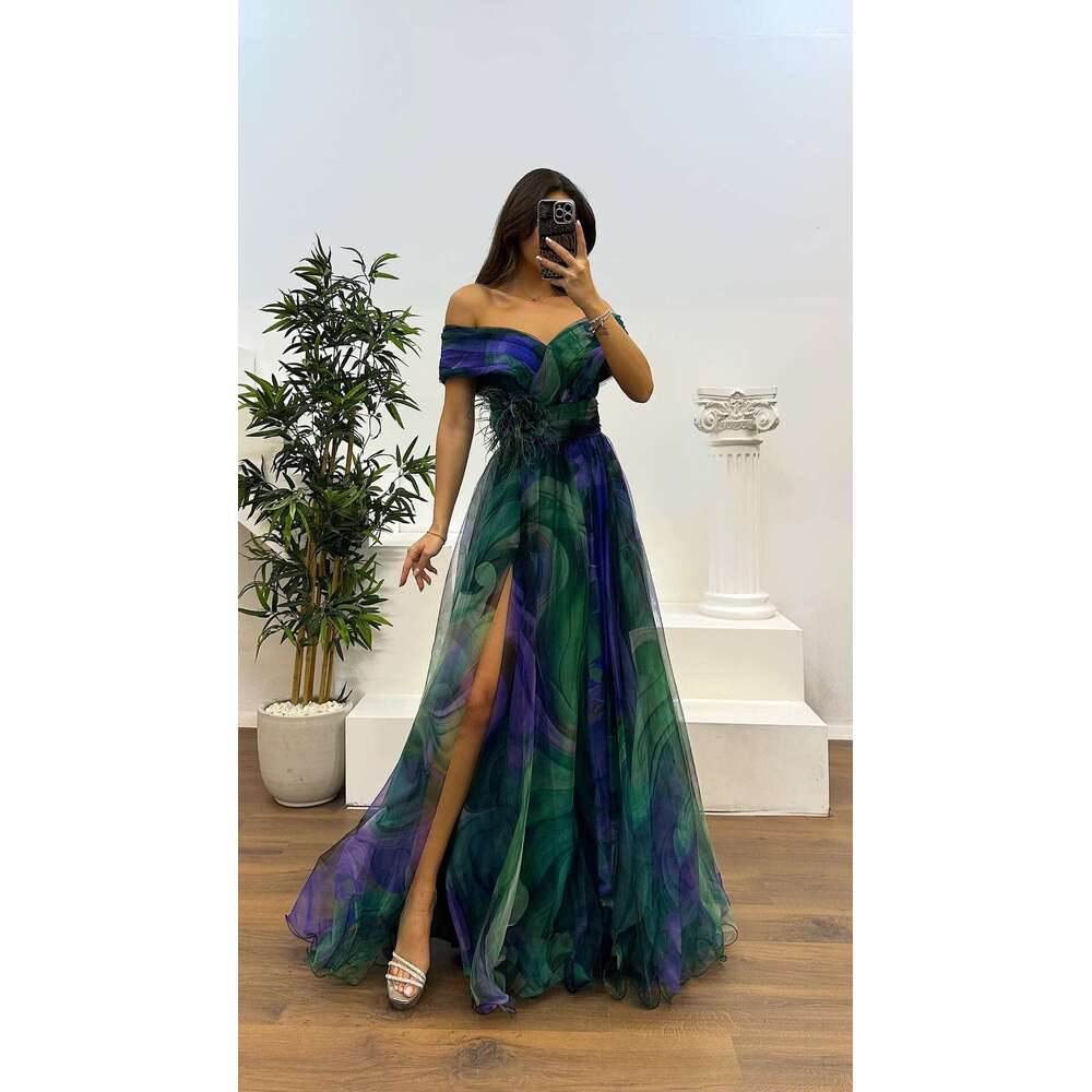 Maxi Dress Spring Summer New Mesh Printed Party INS Casual Fashion Women S Dress Floral Dress