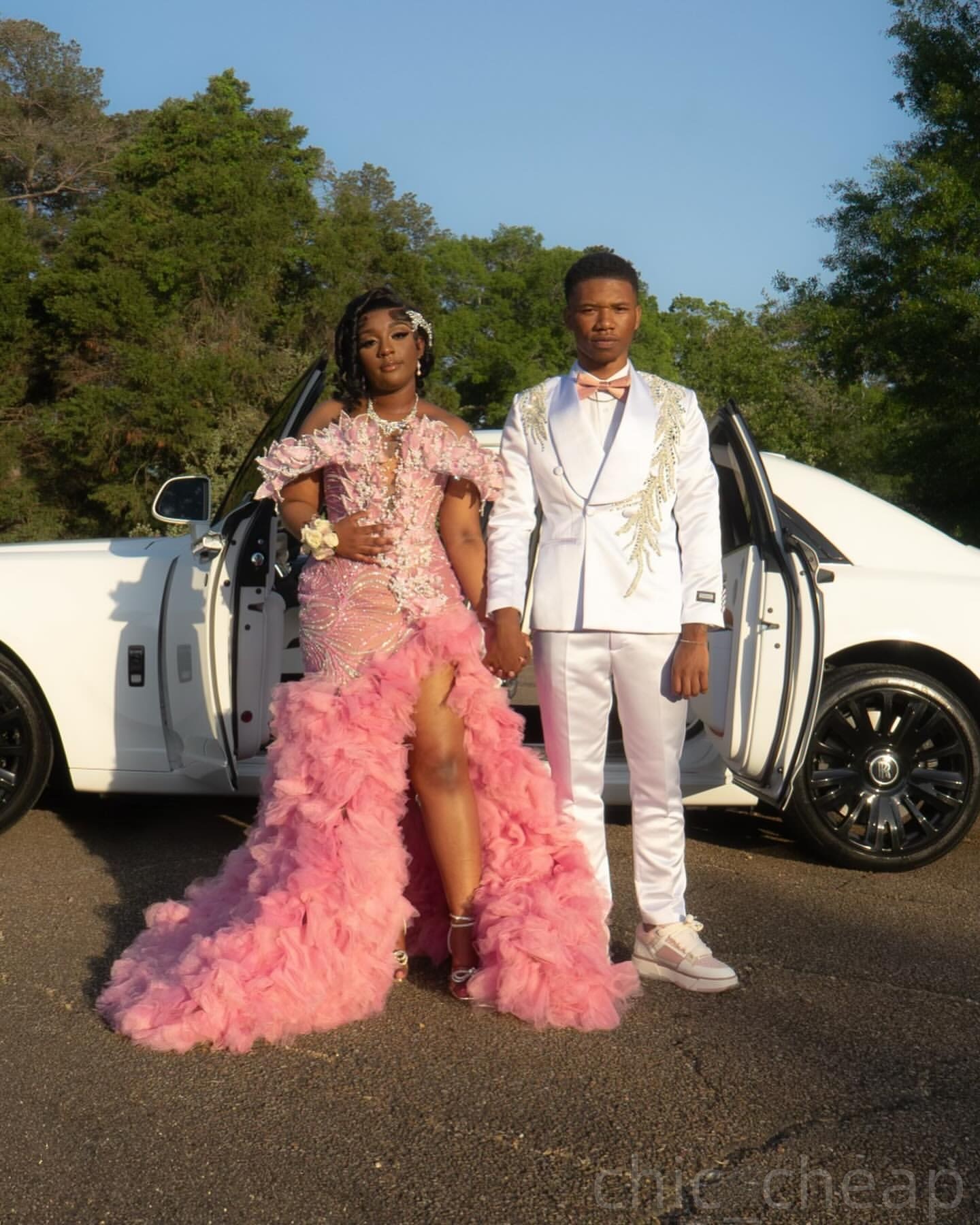 Pink Mermaid Prom Dresses 2025 Florals Pearls Tulle Tiers Luxurious Evening Formal Party Second Birthday Engagement Gowns Plus Size Dress For Special 