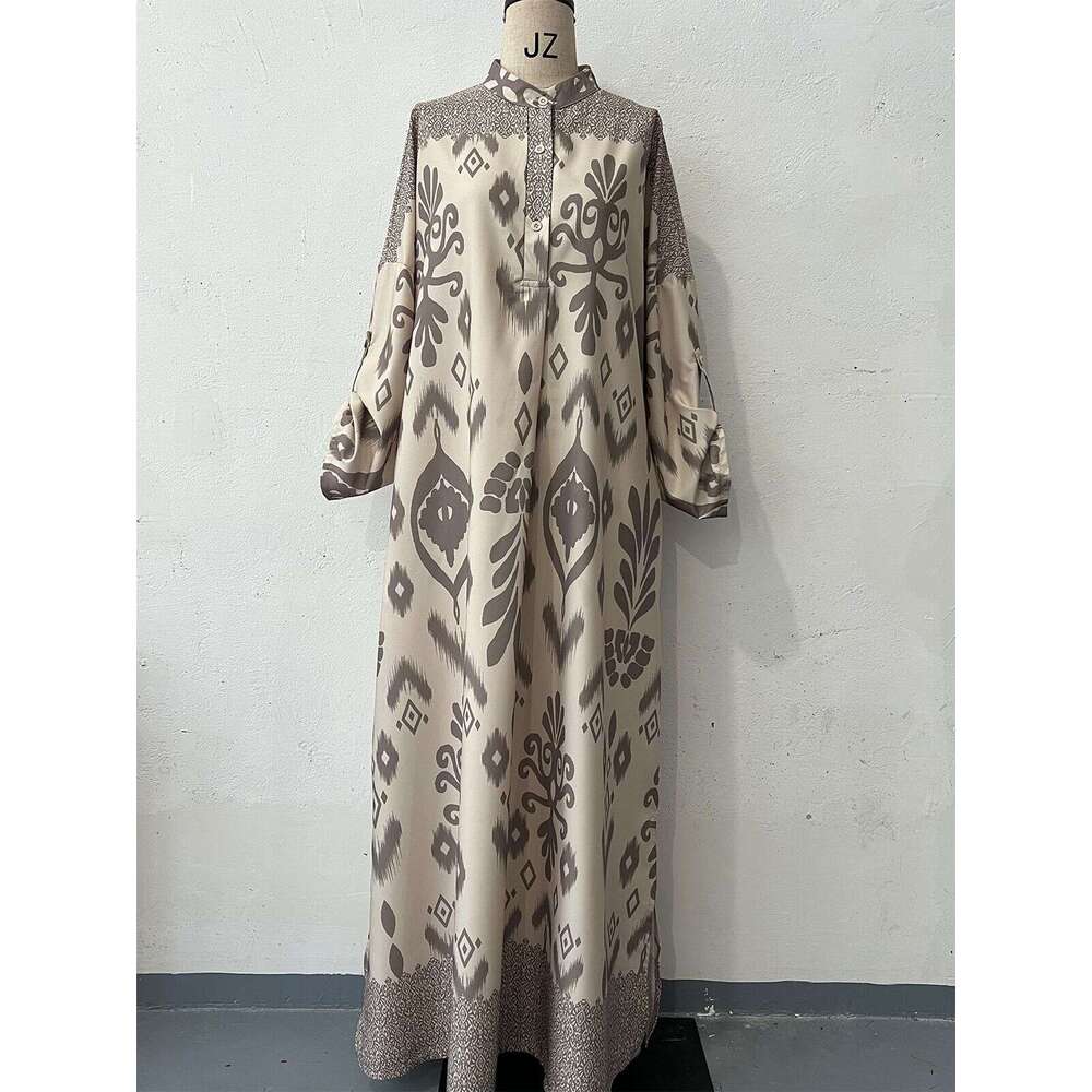 Maxi Dress Autumn New Printed Long Sleeve Fashion Style Women S Dress Floral Dress