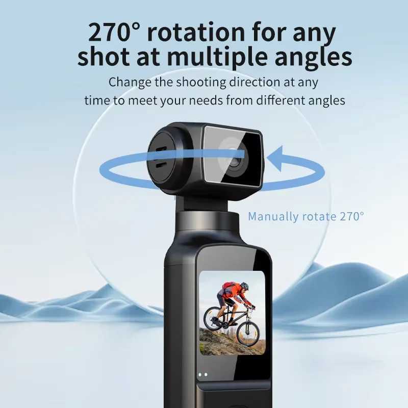 4K between HD Pocket Action Camera 270 Rotatable Vlog Wifi Mini Sports Cam Waterproof Case Bicycle Travel Driver Recorder Y250523