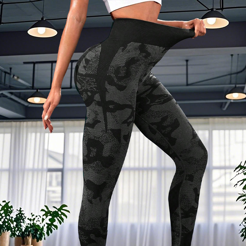 Full Length Breathable Sportswear: Camouflage Print Fitness Joggers Ideal For Any Exercise Routine
