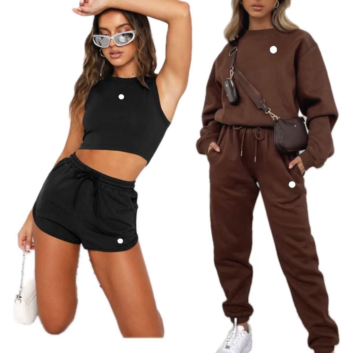 New Yoga Set Product Casual Short Sports Tank Top bralette lingerie Women Vest and Shorts Drawstring Shorts Fitness Suit Jogging pants workout sets jump tracksuit