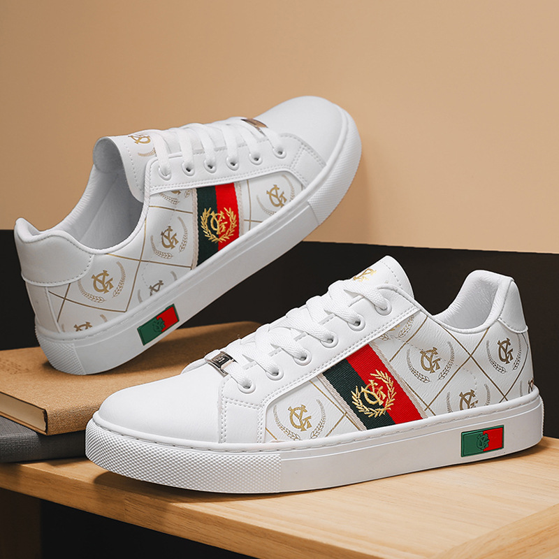 2025 Best Selling Fashion Round head printing Print Mens Casual Sneakers Premium Comfortable Trendy Sports Shoes