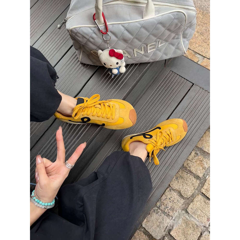 Grape Mom's same genuine leather big toe shoes, women's inner height increasing spring lace up casual Forrest Gump training sports shoes