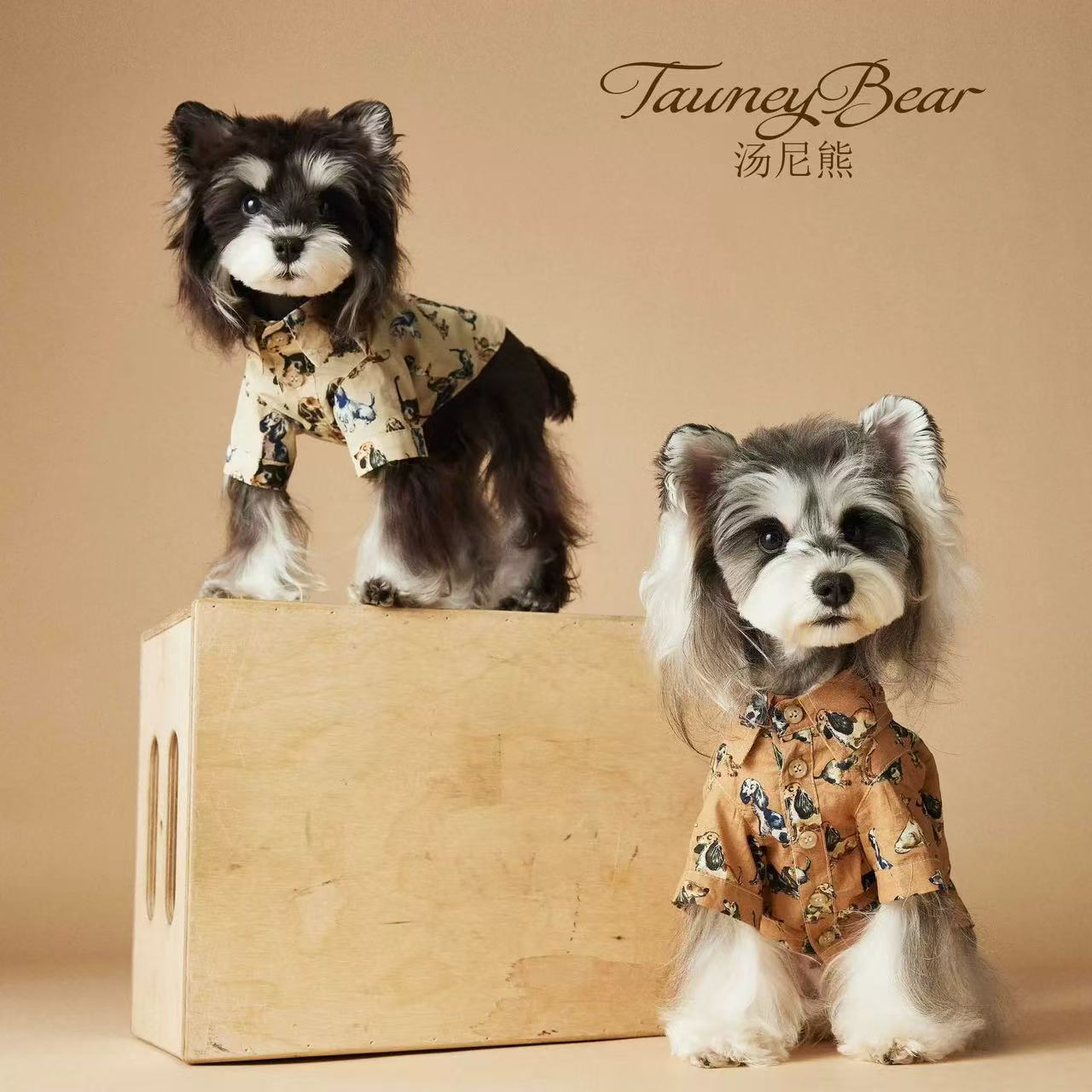 T00291 Spring and Summer Dog Clothes Printed Shirts Pets Maltese Schnauzer Yorkshire Teddy Bichon Pomeranian Shiba Inu