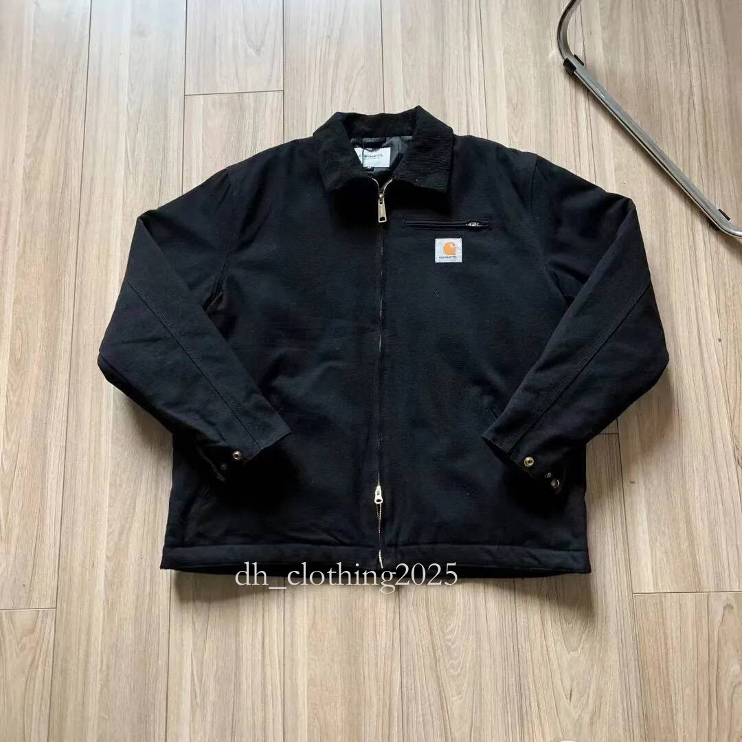 Carharret Jacket High Quality 25Fw Designer Mens Vintage Washed Canvas Fashion Brand Detroit Casual Loose Jackets Outwear Coats Work Clothes 17e
