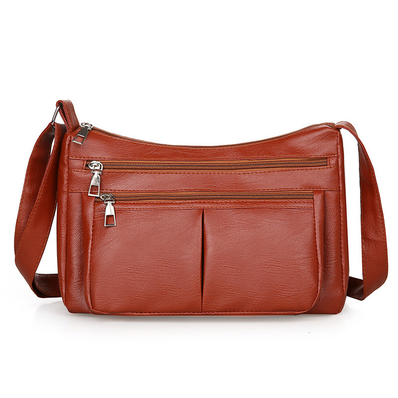 New washed soft leather trend multifunctional women's bag, daily commuting women's shoulder bag, designer women's crossbody bag