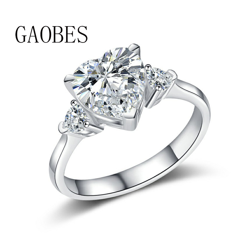 925 Sterling Silver Heart-Shaped High-Carbon Diamond Ring, Full Diamond Engagement Ring for Women, Luxury Silver Jewelry for Special Occasions