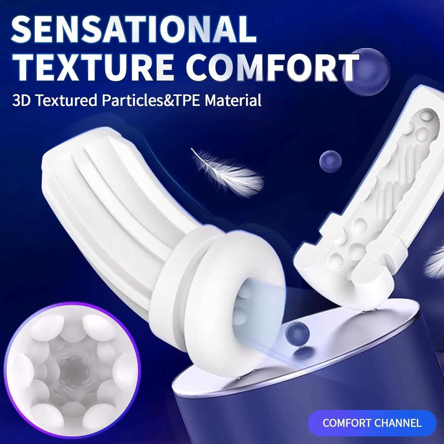 Automatic Male Masturbators Adult Sex Toys for Men Male Masturbator Pocket Pussy with 10 Vibration LED Ambient Light PenXJ250524