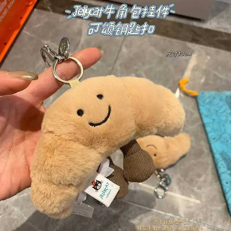 Jelly Cat Bread Plush Pendant Toy Creative Croissants Roll Bread Plush Doll Keychain Decoration Backpack Pendant Birthday Gift W250526