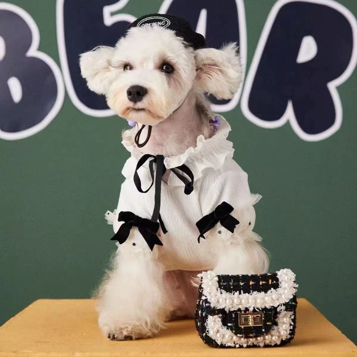 T00292 Autumn and winter dog clothes suspenders vest pet Schnauzer Yorkshire Maltese Teddy Bichon Pomeranian Shiba Inu