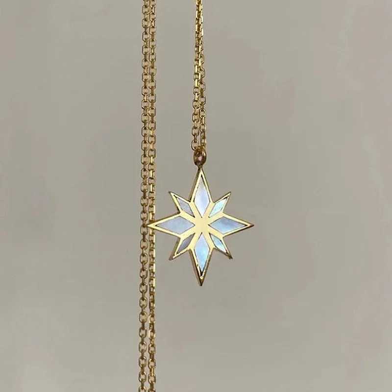 Train Stainl Steel Pendant Necklace Shell Inlay Exquisite Shinny Necklace for Women Waterproof Jewelry Gift XJ250524