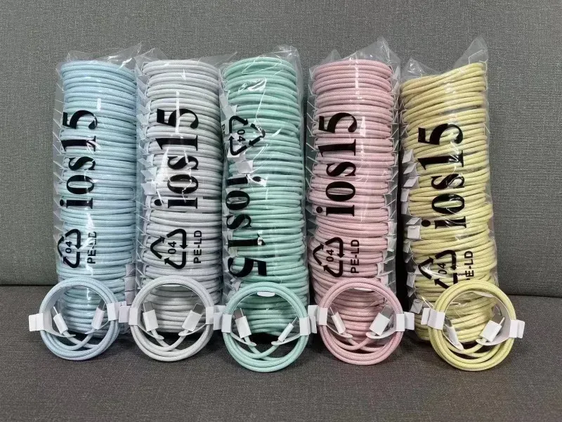 Free shipping to home OEM Quality 60W PD Cables for iPhone15 Fast Charging 1m 3FT USB C to Type C Braided Cable Charging Cords Quick iPhone Charger Cord Data Cable