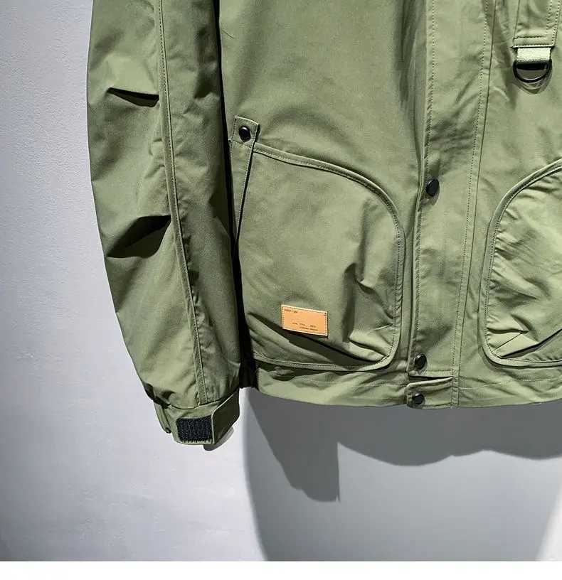 Spring and Autumn Mens Jacket New Trendy Stand Collar Mens Casual Versatile Handsome Jacket Work Top W250524