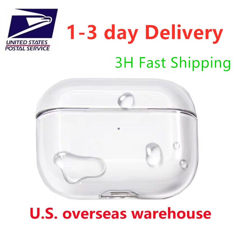 USA Stock For Airpods 4 3 earphones airpods pro 2 Bluetooth Headphone Accessories Solid Silicone Cute airpodspro 4 Protective Case Wireless Charging Box TPU Case