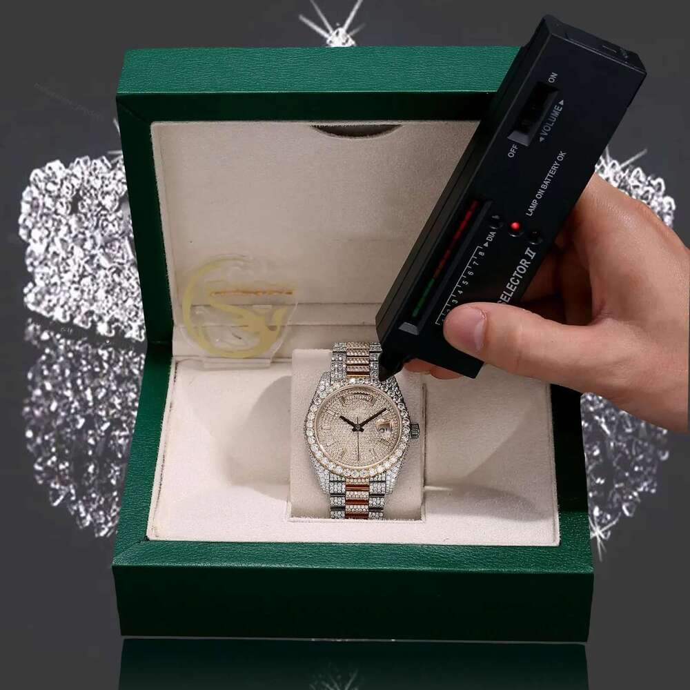 Hip-hop watch,Chilled sparkling VVV Moissanite test, GRA diamond watch, free delivery to your door watch,style men's
