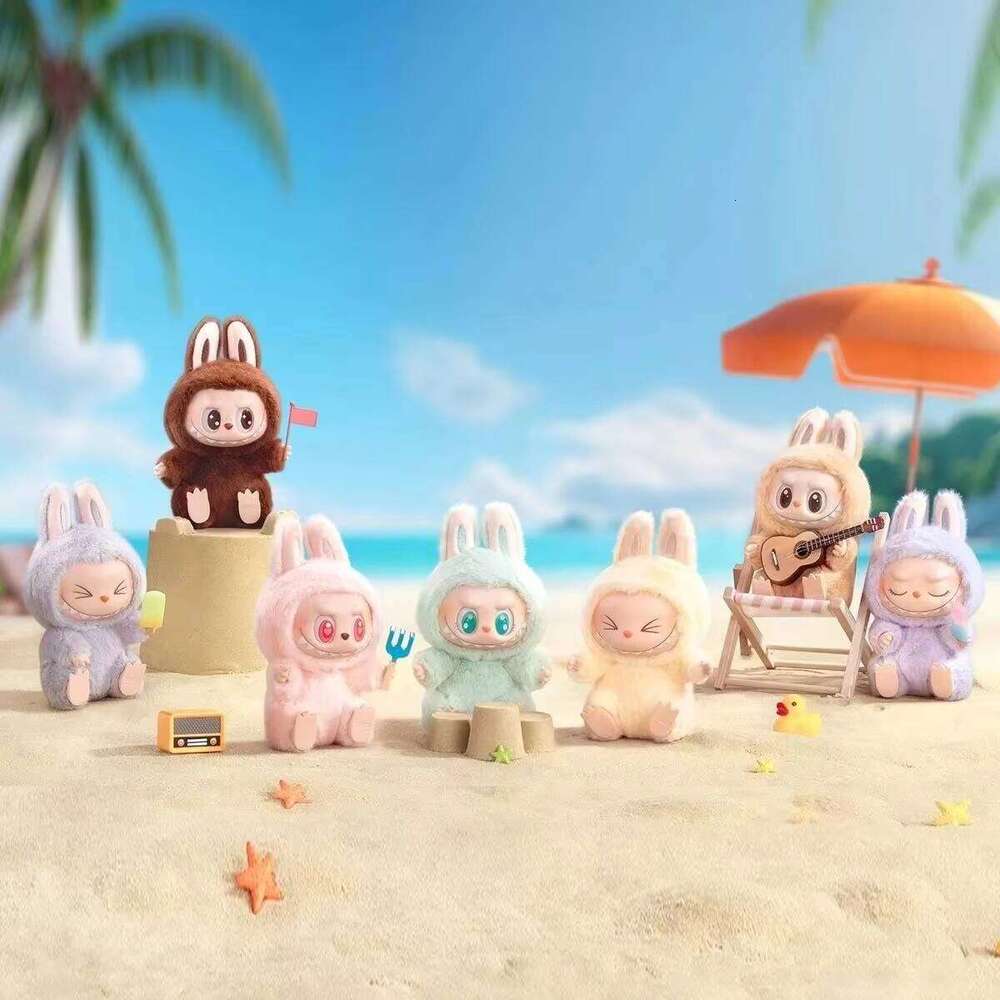 Free shipping New mart Labubu Plush Toy Gift Mystery Box, Monster Vinyl Hanging Card Blind Box Figure Doll with One Seat