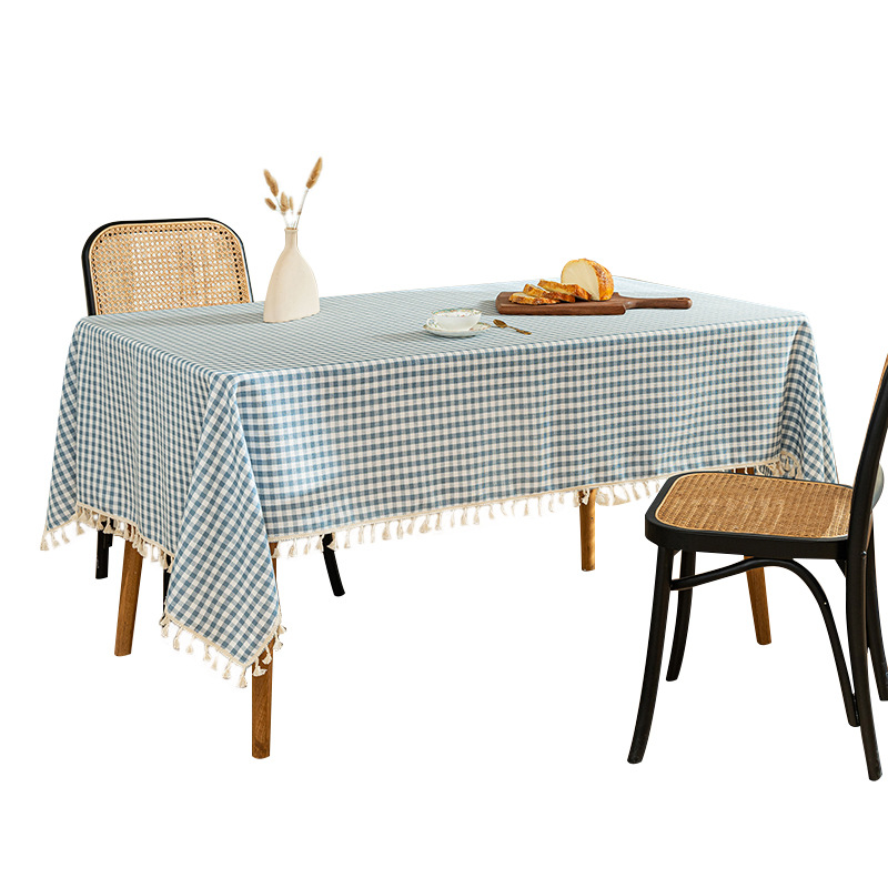 A666 Japanese and Korean plaid tablecloth thickened coffee table cover cloth cross-border fresh checkered tablecloth simple home rectangular tableclot