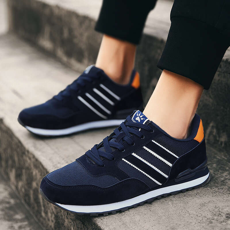 Designer men's leather surface autumn sports shoes Forrest Gump running shoes sports shoes men's mesh breathable casual running shoes