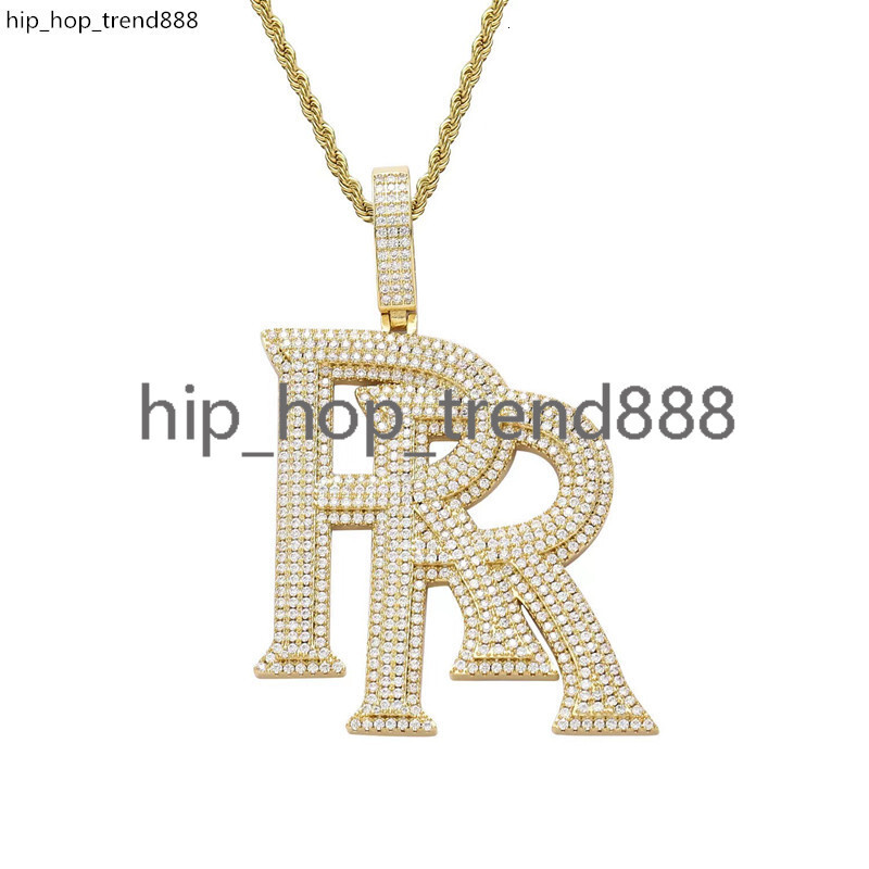 925 Silver Pendant Custom Vvs Letter Name Personality Hip Hop Jewelry Diamond Necklace Street Rapper Men Women