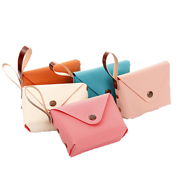 New fashion Korean version PVC hidden buckle fashion small coin purse mini women s key bag handbag designer fashionable men s key bag women s wallet