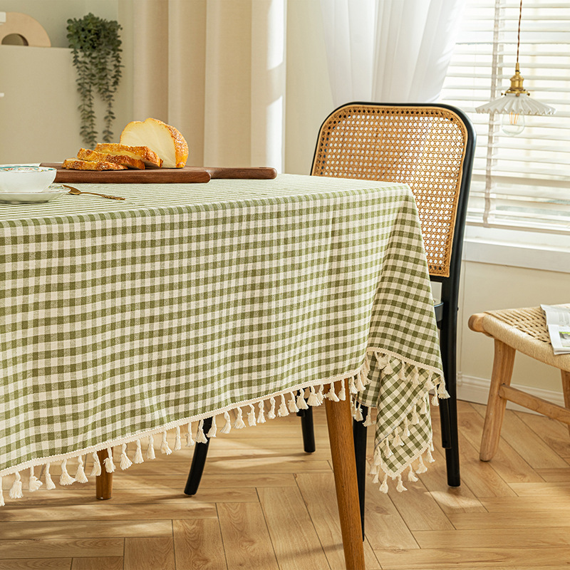 A665 Japanese and Korean plaid tablecloth thickened coffee table cover cloth cross-border fresh checkered tablecloth simple home rectangular tableclot