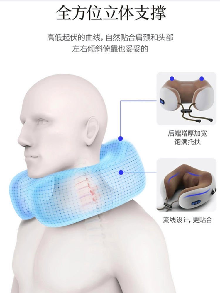 Comfortable & Ergonomic Travel Companion: Soft U-Cushion Necksupport Pillows