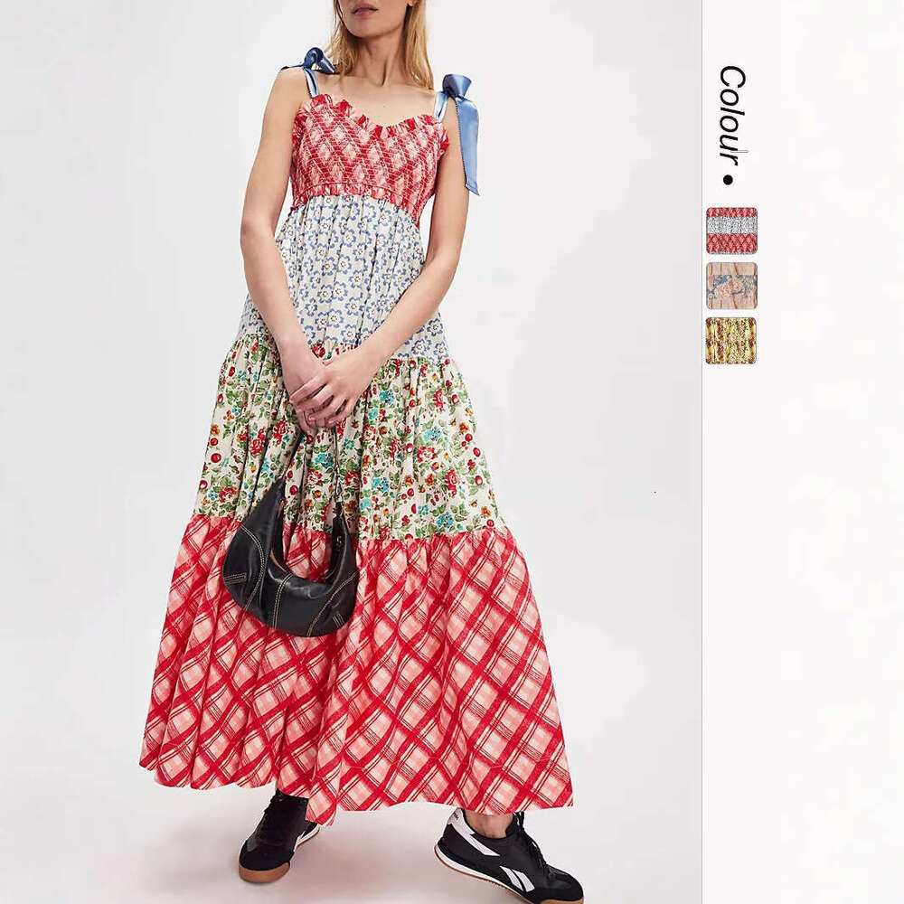 Maxi Dress Year Summer New French Fashion Slim Fit Women S Printed Camisole Dress Floral Dress