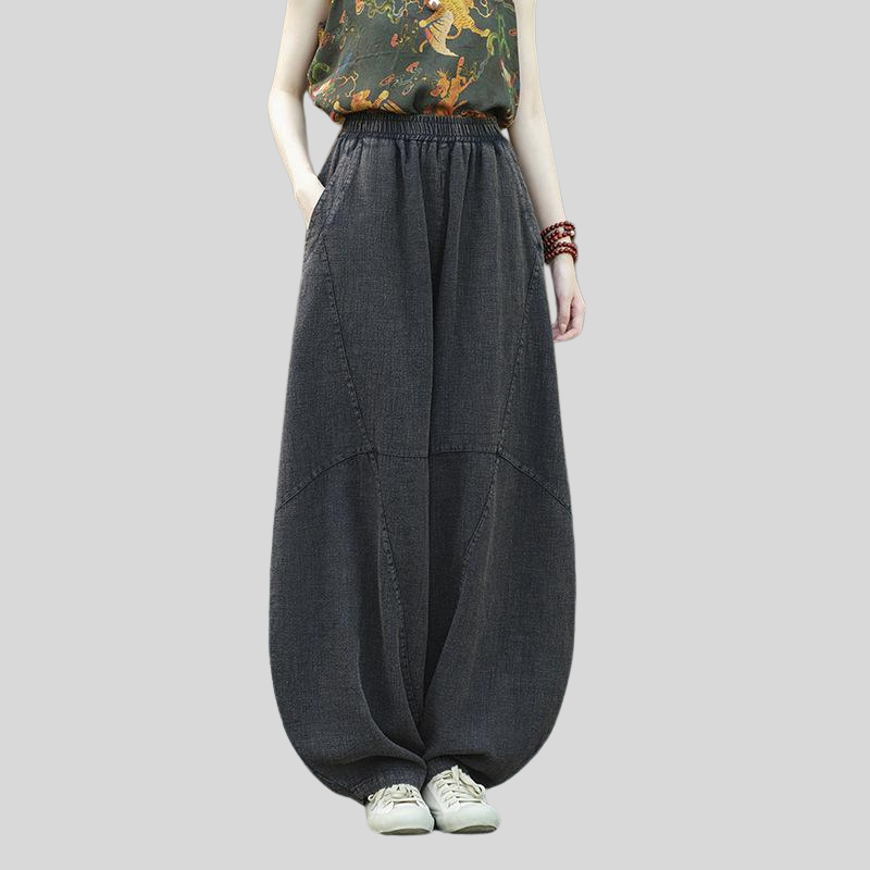 New best-selling high-quality ramie sand fried old loose casual pants women's bloomers literary retro cotton and linen meditation tai chi pants