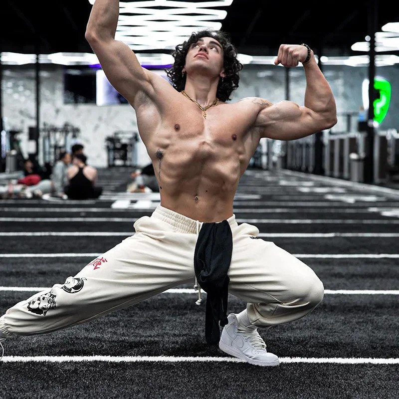 Mens Streetwear Hip Hop Loose Casual Pencil Pants Running Jogging Sweatpants Joggers Trousers Male Gym Fitness Sports Trackpants 250513Z