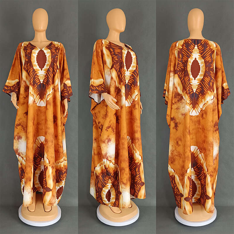 Maxi Dress Ethnic Style Long Robe Women S Short Sleeved Printed Loose Plus Size Casual Dress Floral Dress