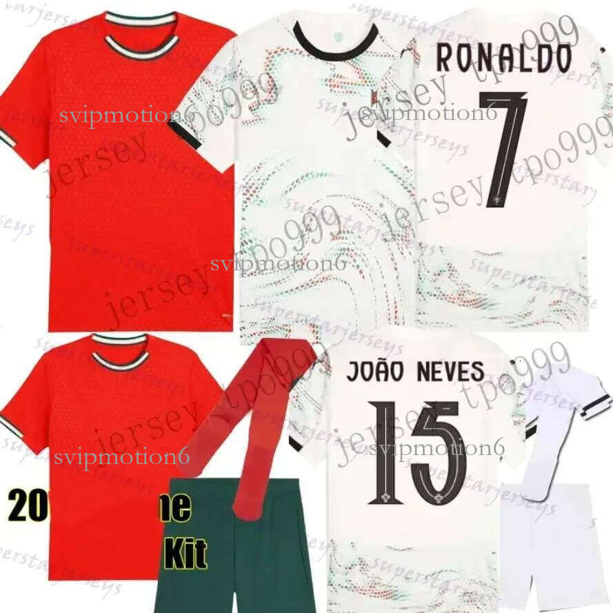 25 26 soccer RoNalDo Retro Long Sleeves Portuguese Jerseys JOAO FELIX RUBEN NEVES DI PORTUGIESER Portugal football shirt Teams Mens Kids kit