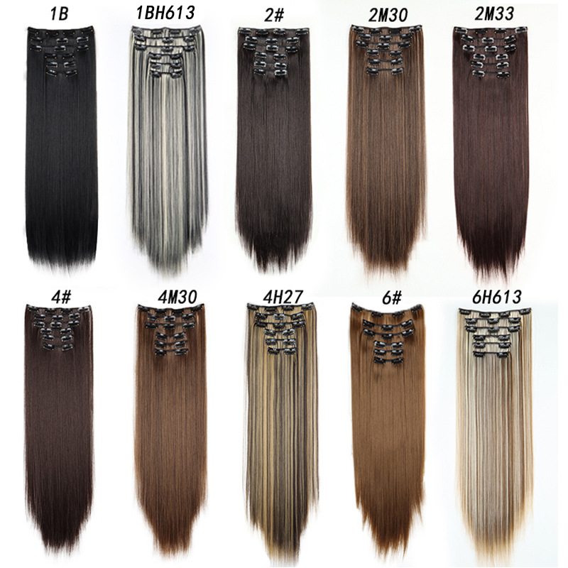 European & American Inspired Bulk Packaged Six-Tiered Clip-on Hair Pieces Collection