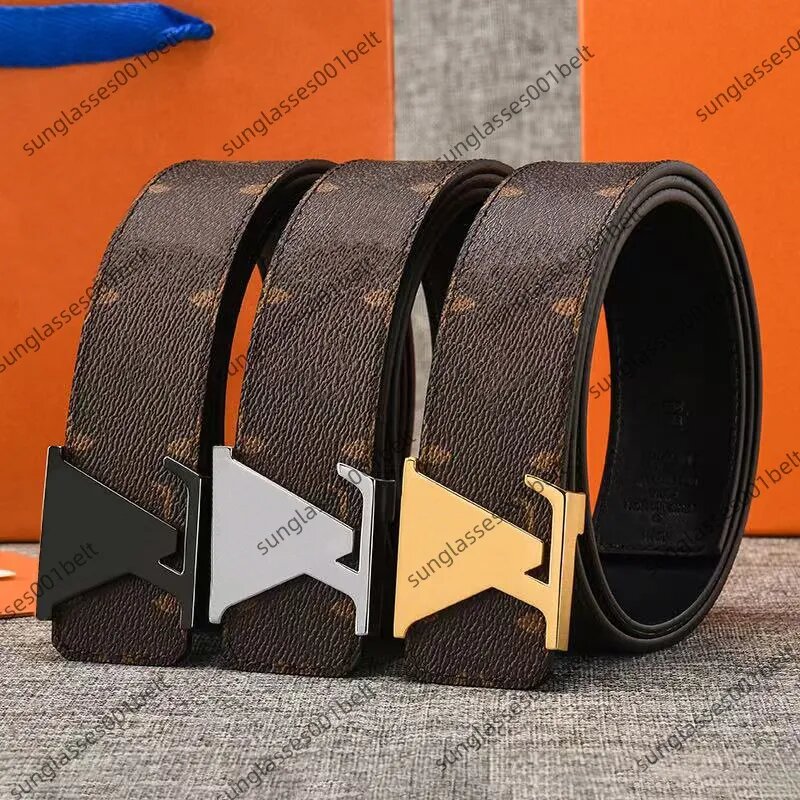 Designer men belts for women belt luxury belt Classic Gold Buckle length 100-125CM woman belt fashion luxury letter smooth buckle designer belt