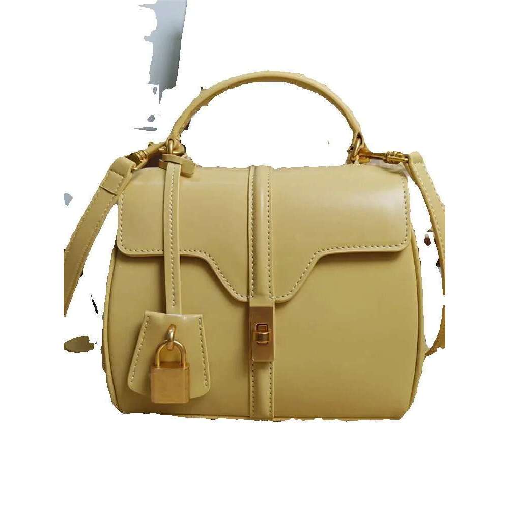 Designer Luxury Fashion Women Small Casual Totes Handbag Lock Hasp Flap Bag Ladies High Quality Cow Split Leather Shoulder Bags Pouch