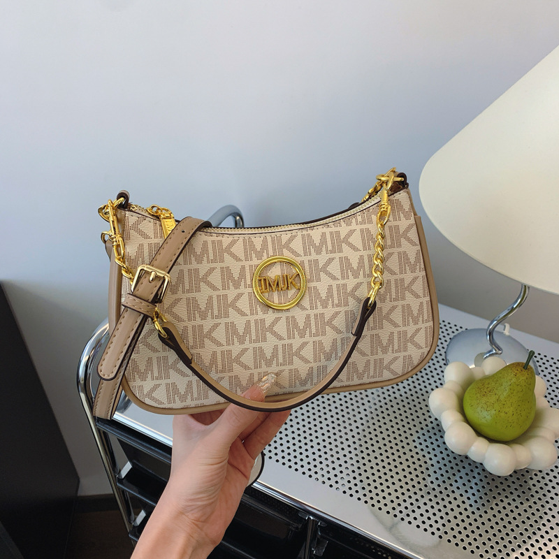 Fashion small bag women's new armpit bag printed chain bag with one-shoulder diagonal across women's bag 2025