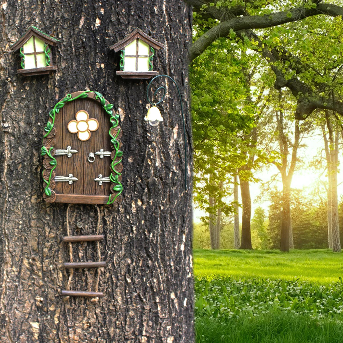 1 Set Mini Fairy Tale Door DecorationsOutdoor Decorative Pendants OutdoorDecorative Garden Statue Stake For Patio Decoration 250523