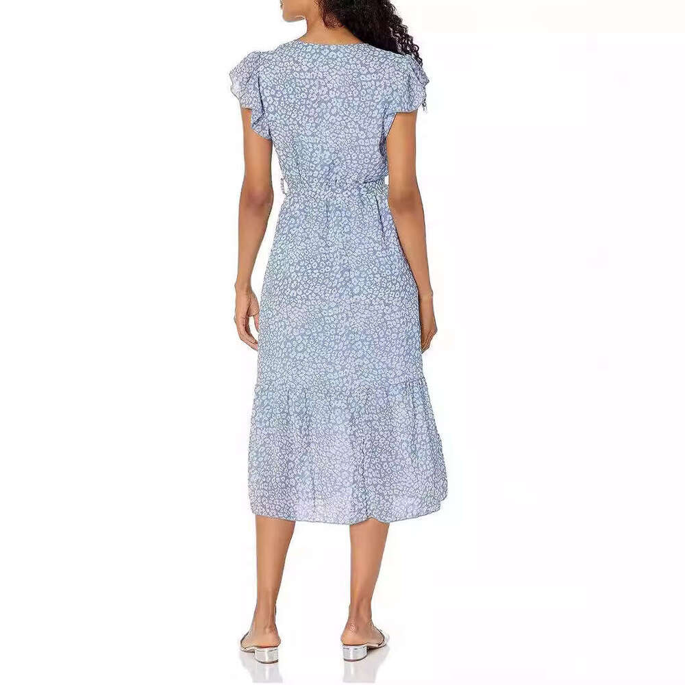 Maxi Dress New Women S Mid Length Summer Short Sleeved Printed Dress Floral Dress
