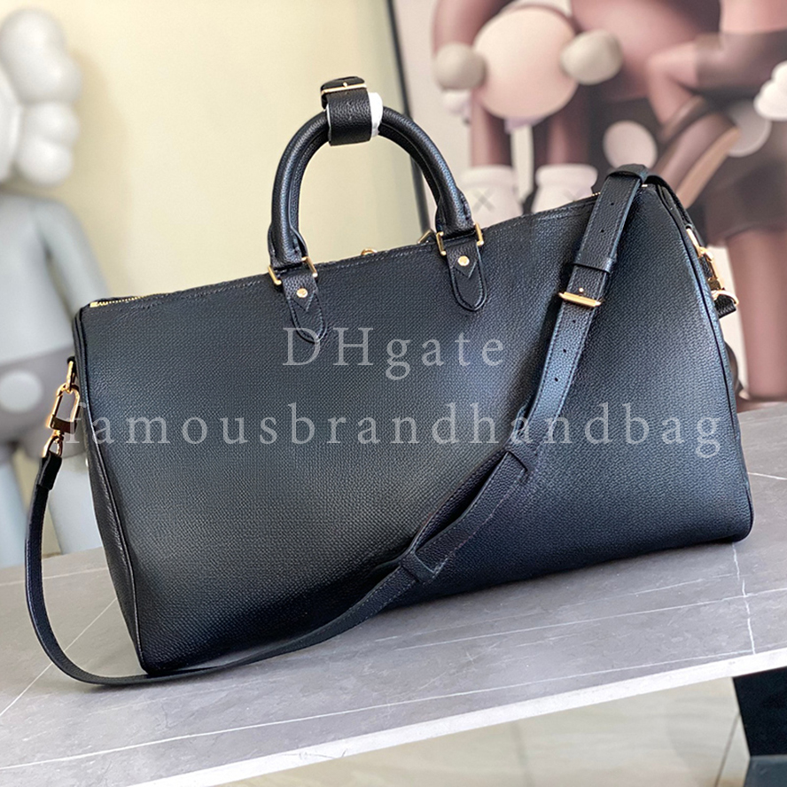 Exact Mirror Quality Men's Shoulder Bag Keepall 45cm Travel Bag Designer Luggage Bag Cowhide Leather Crossbody Bag With Gift Box MLK01D3