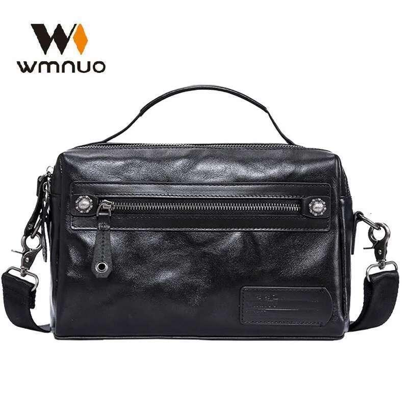 Designer Bag Wmnuo Shoulder Bag Men Multifunction Cow Genuine Leather Crossbody Messenger Bags For Man Big Capacity Travel Ipad Male