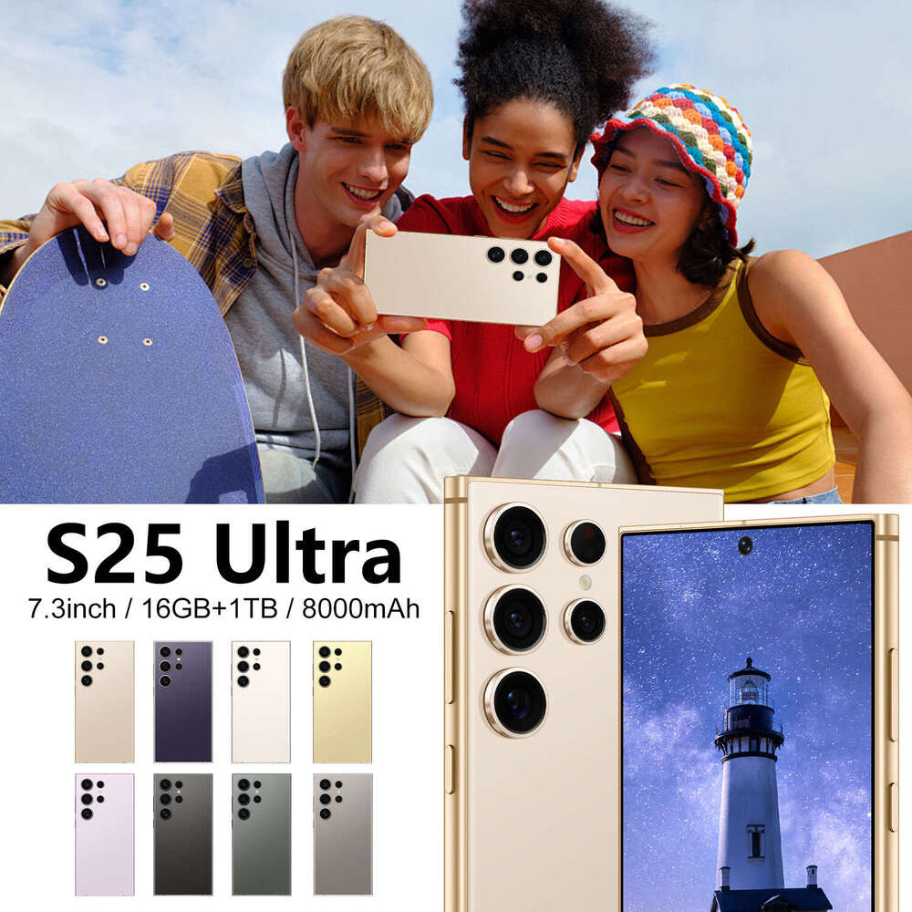 S25 Ultra new mobile phone built-in pen 7.3-inch screen Android 13 experienceid Smartphone Camera Phone HD Display Face Recognition 1TB