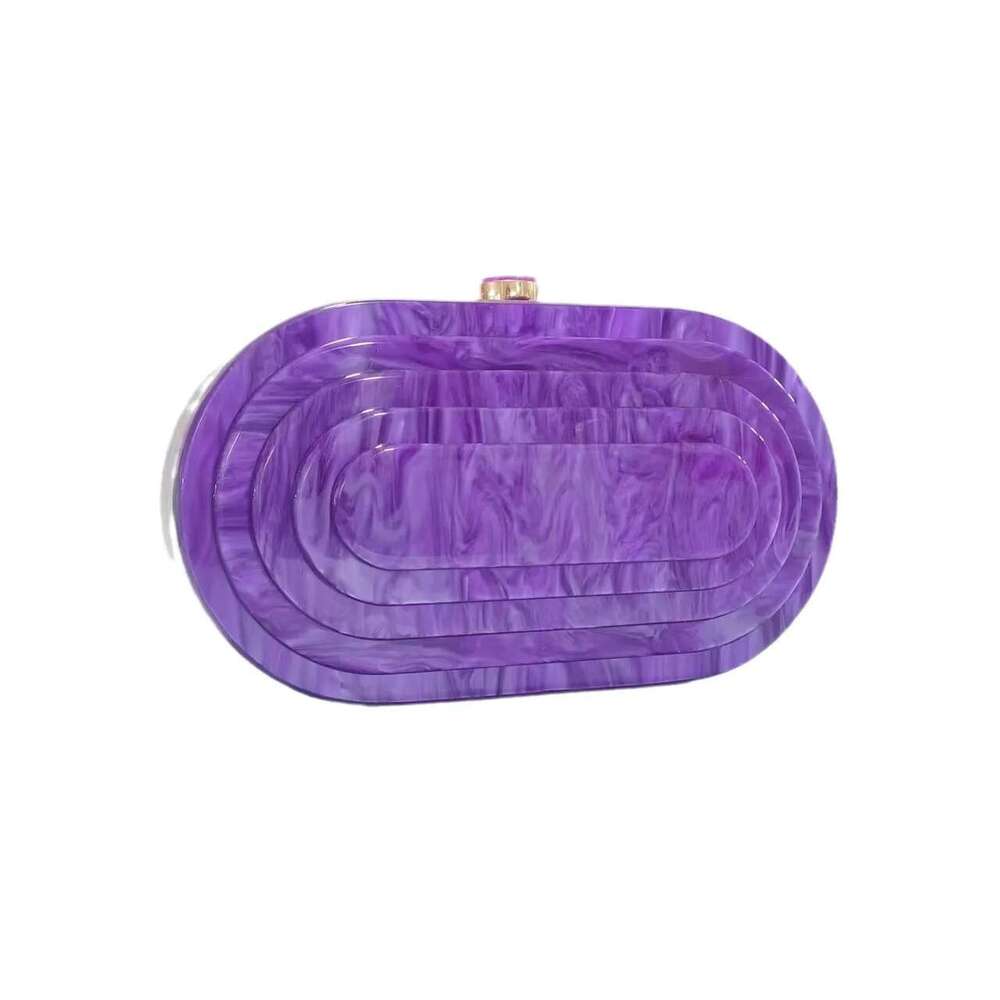 Fashion Acrylic Egg Shape Clutch Bag Women Designer Evening Party Cute Box Purse New Pearl Green Handbag
