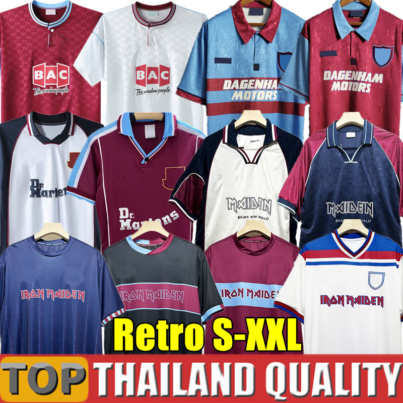 HURST WEST retro soccer jerseys HAME L.PAQUETA UNITED BOWEN BENRAHMA SOUCER WARD-PROWSE 91 92 93 94 95 96 97 98 99 00 08 10 classic football shirt vintage