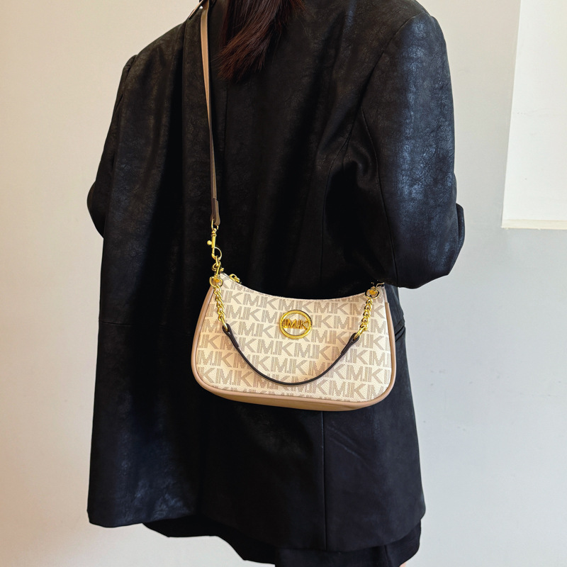 Fashion small bag women's new armpit bag printed chain bag with one-shoulder diagonal across women's bag 2025