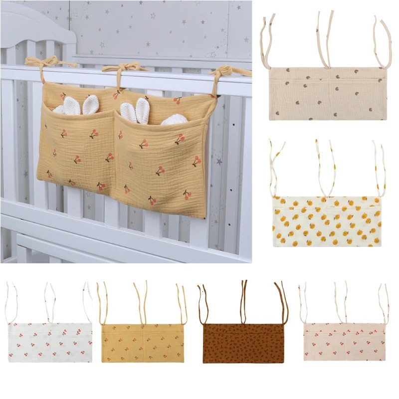 Baby Bedside Storage Bag Crib Organizer Hanging for MultiPurpose born Bed Diaper Toy Tissue 250517z
