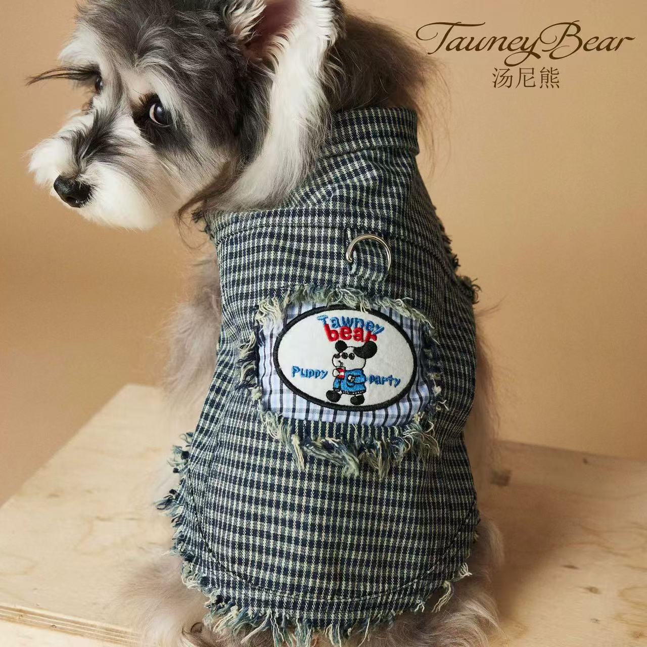 T00298 Dog clothes pet Tang suit vest autumn and winter comfortable anti-hair loss small dog schnauzer cat clothes