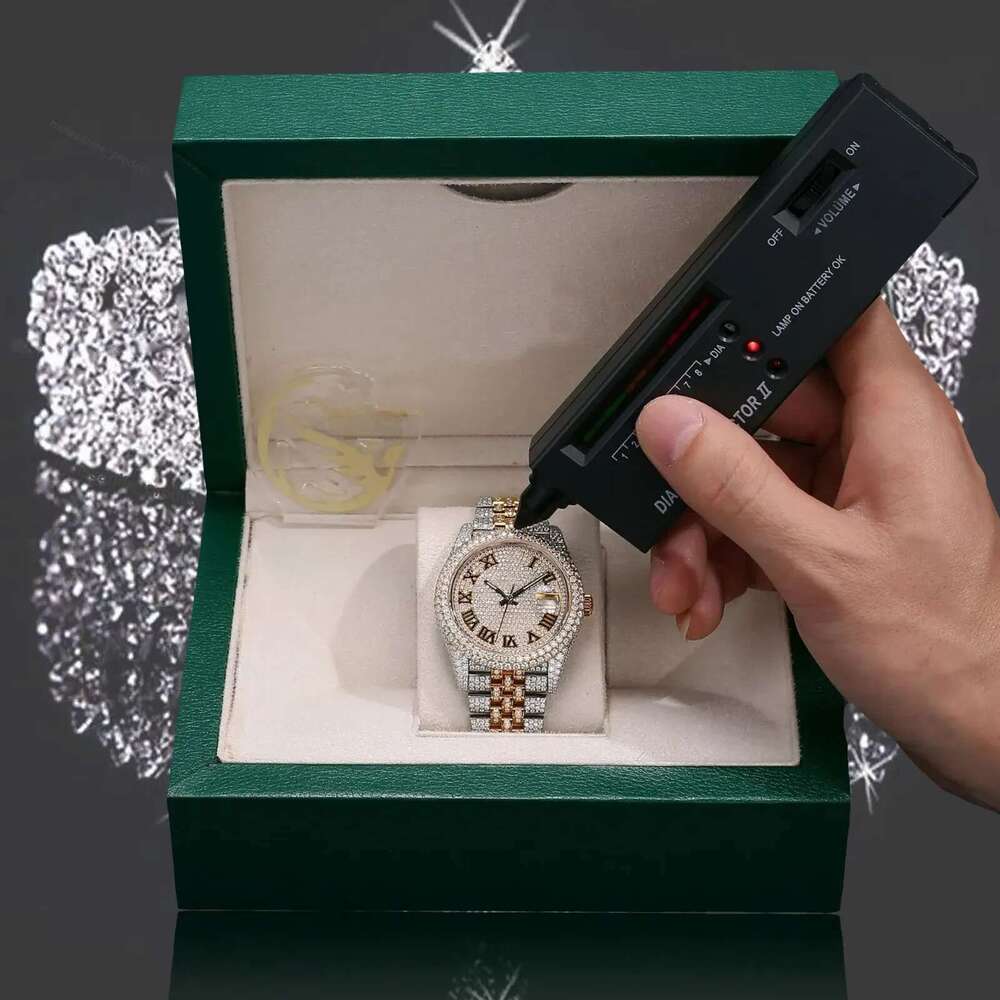 Moissanite watch chain Test watches men To Your Door Watchmen's Hip-Hop Style High-End Chilled Custom Designer watch for women men Delivery luxury mossanite watch 4E5